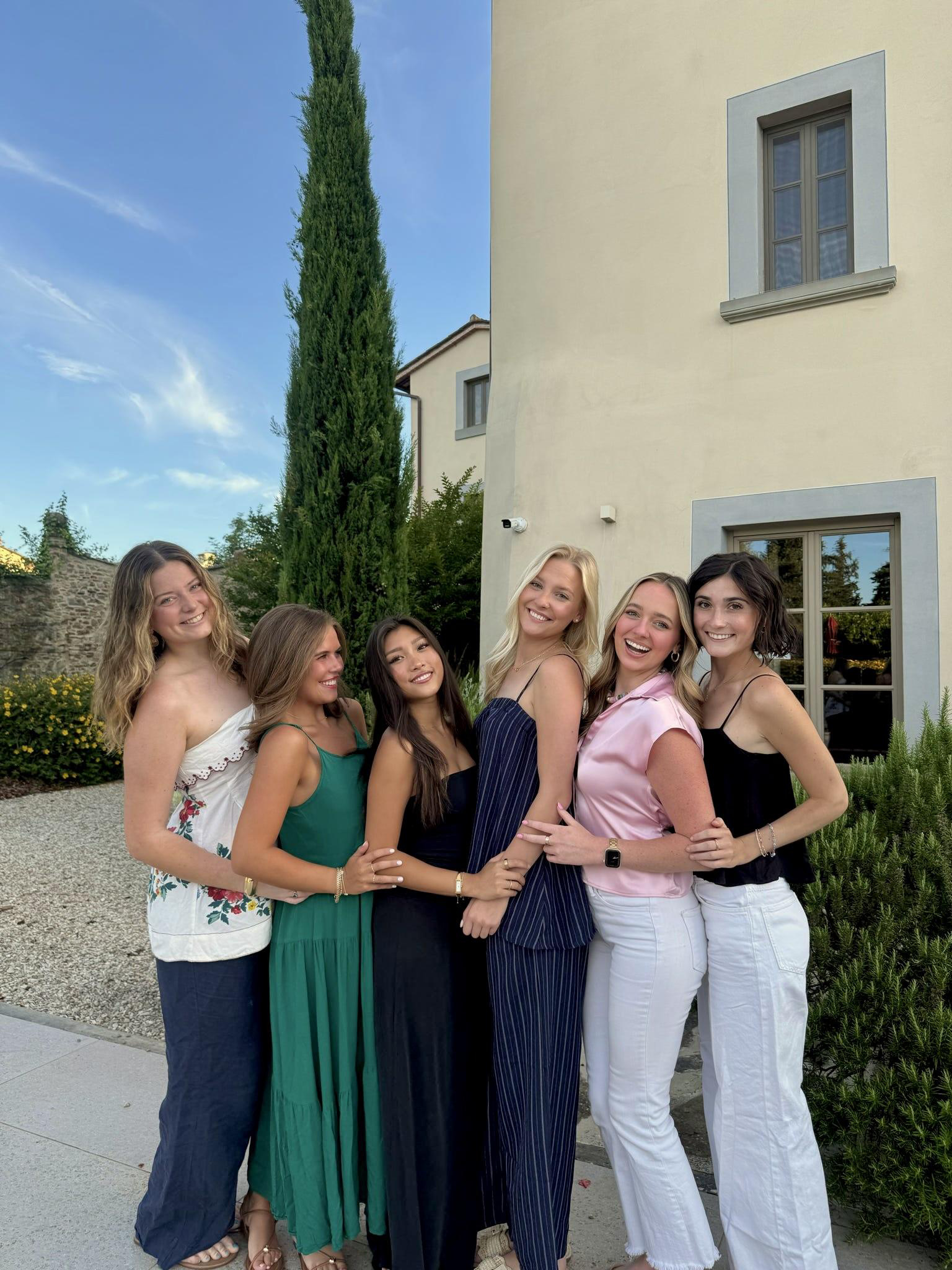 The study abroad group posing together