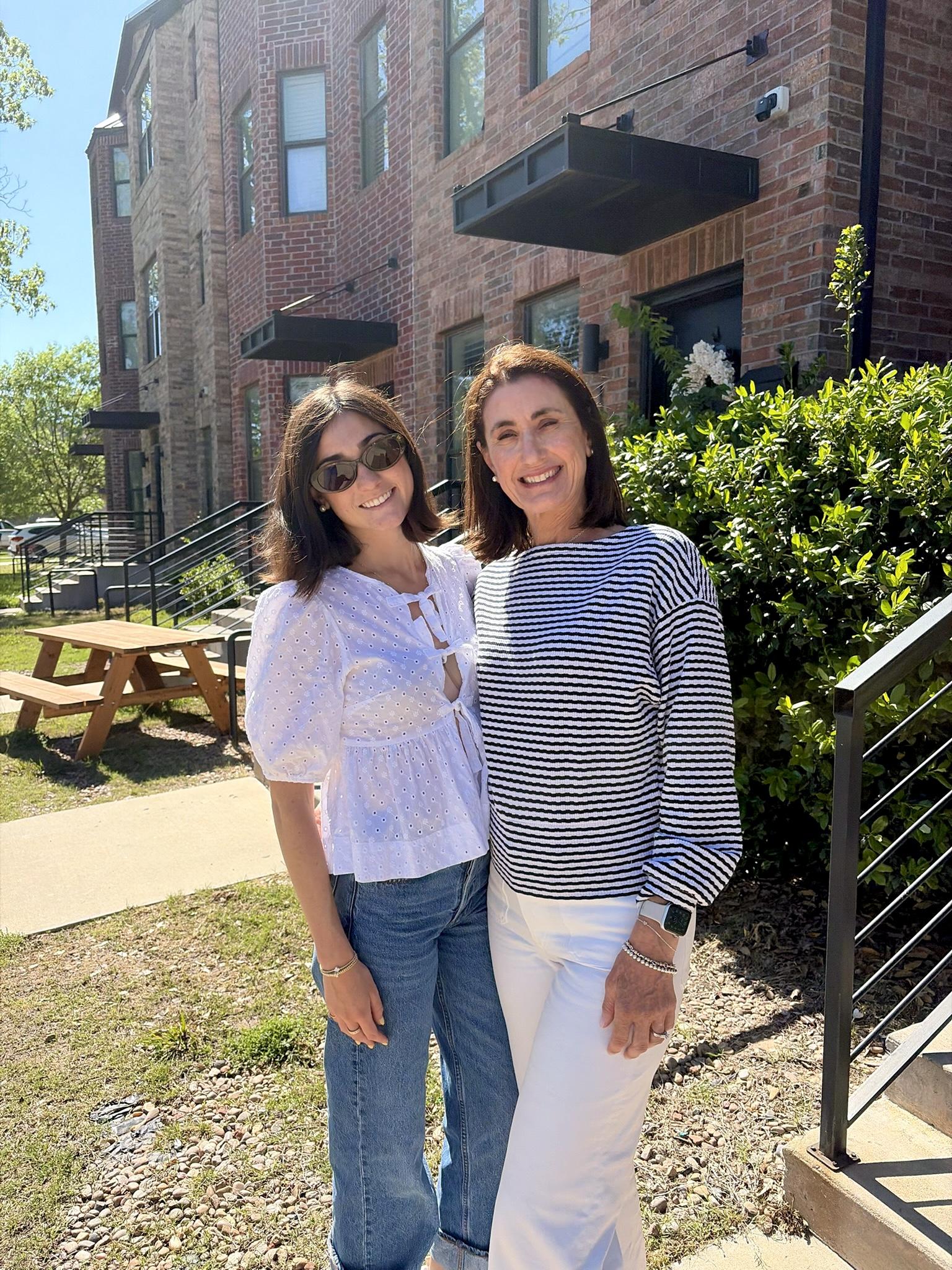 Rachel with her mom