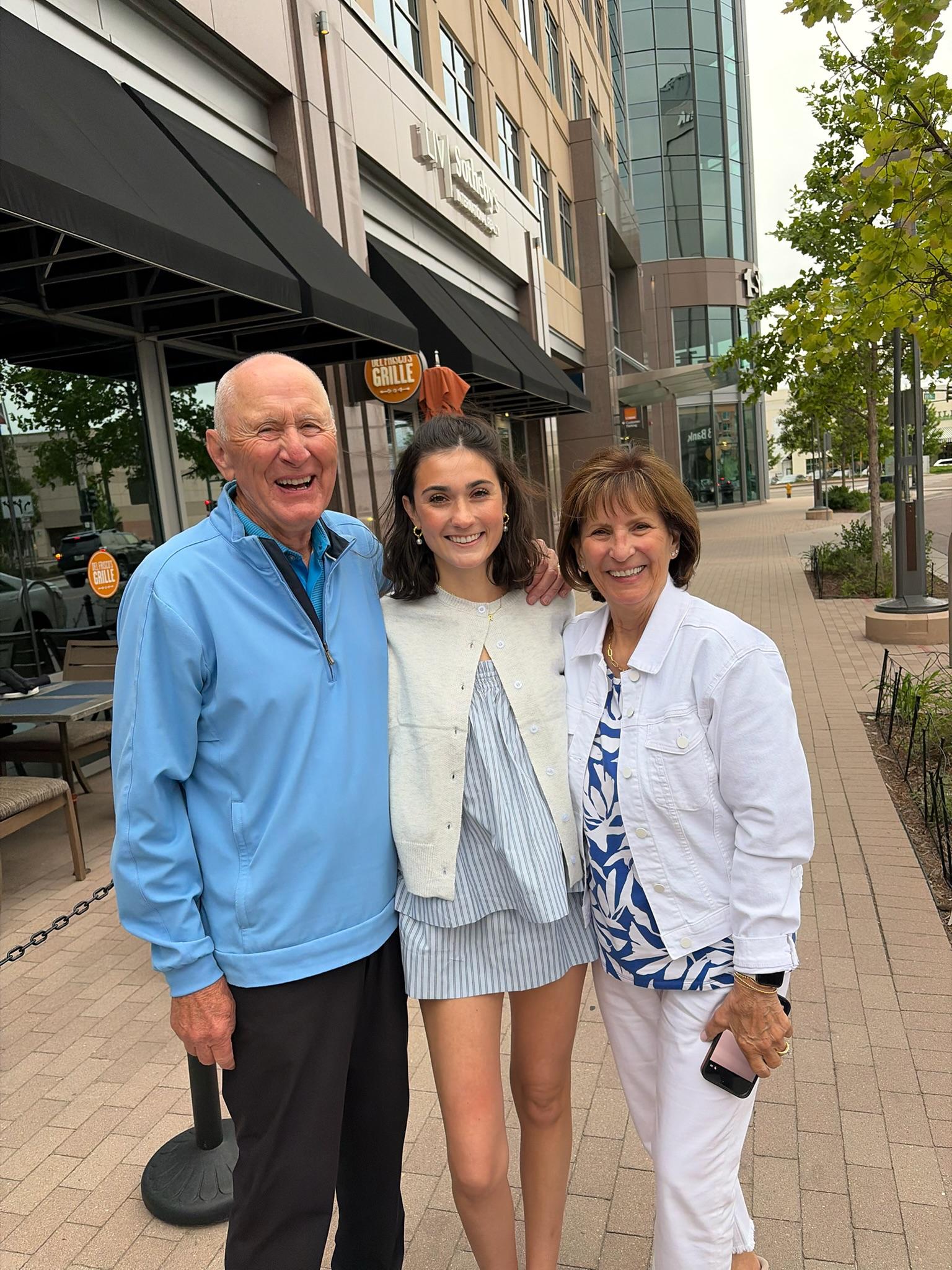Rachel with her grandparents