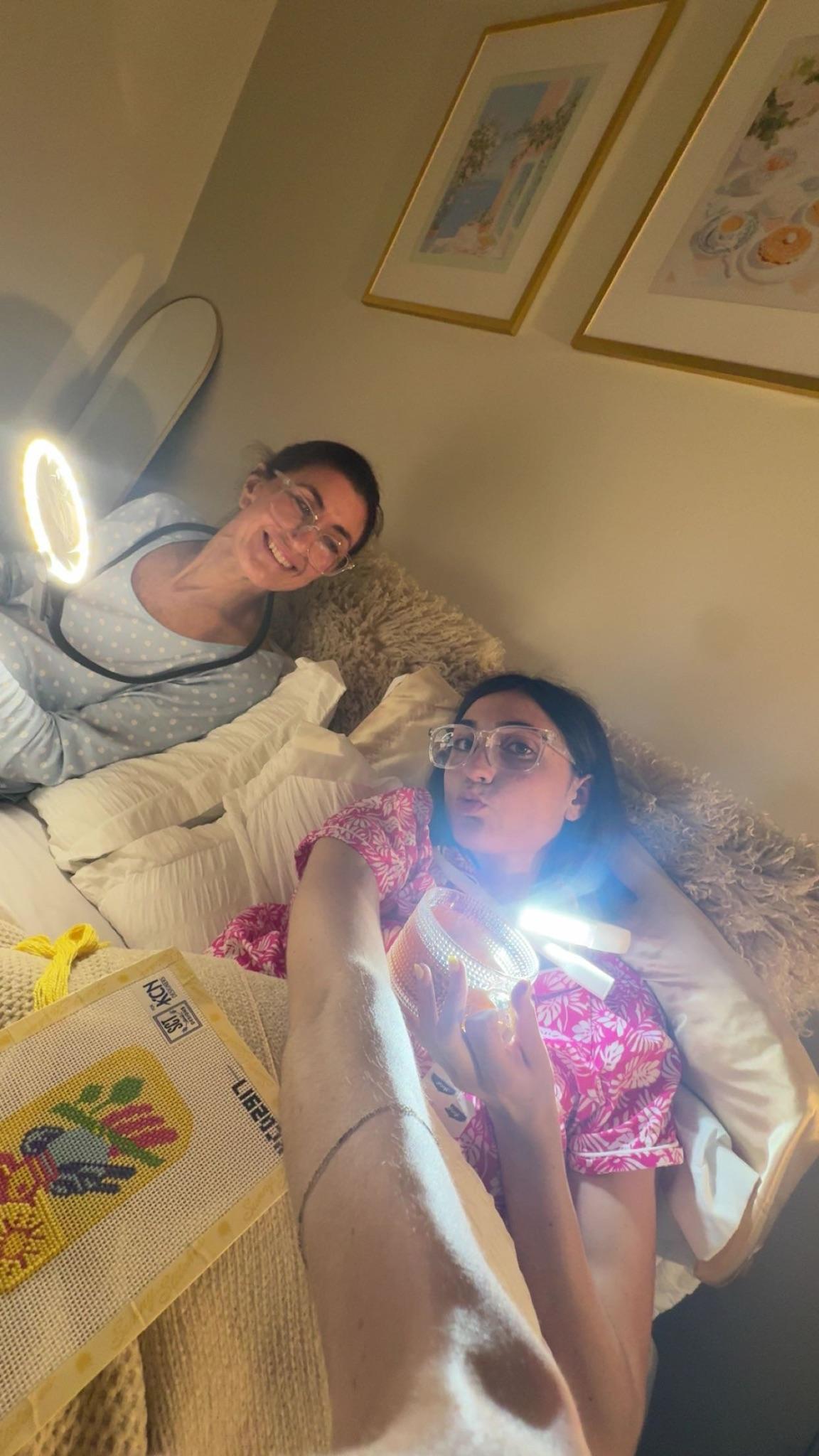Rachel with a high school friend