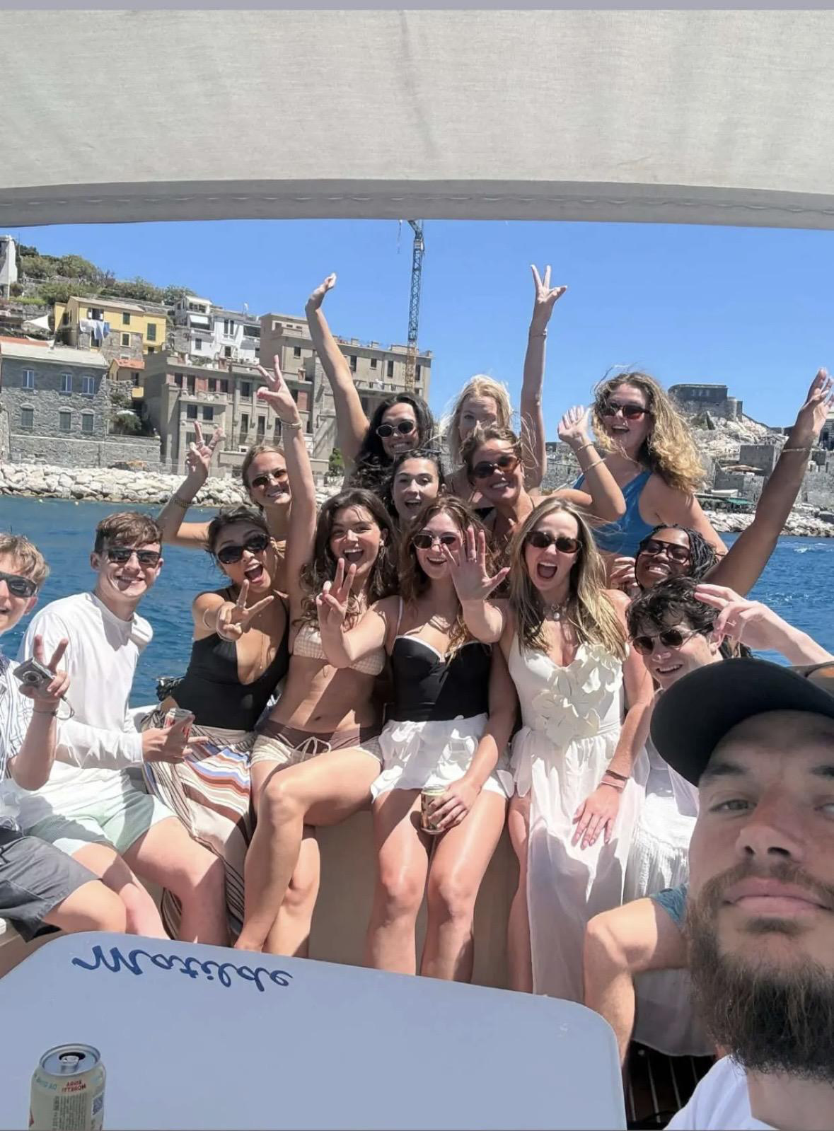 With our skipper on the boat