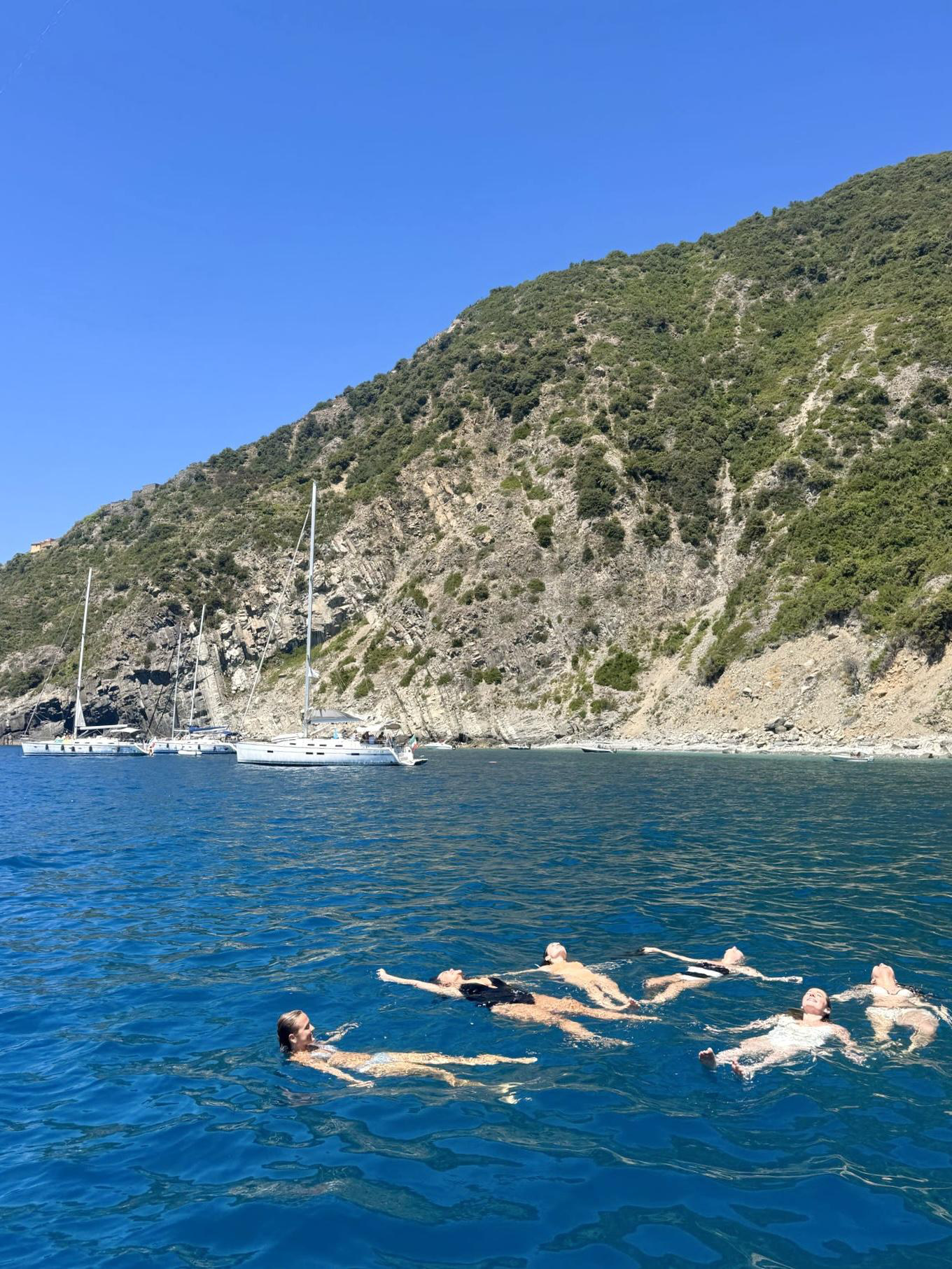 Swimming, snorkeling and floating in the sea