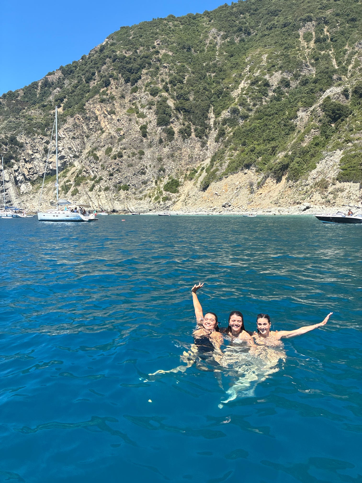 A boat day out on the Mediterranean in La Spezia