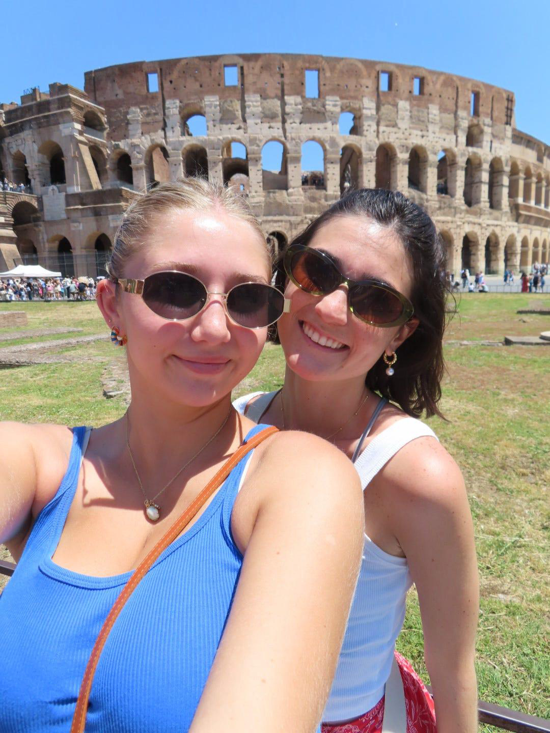 A sunny selfie in front of the Colosseum